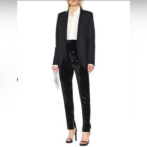 SAINT LAURENT High-Rise Velvet Pants